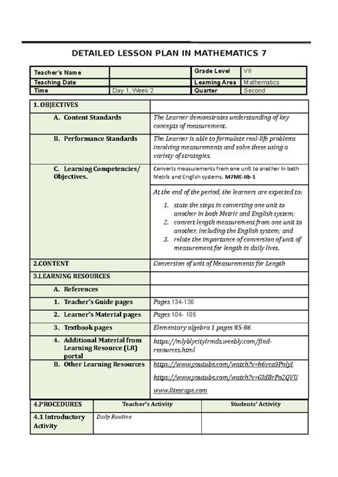 elibro grade 6 quarter 1|GRADE 6 LESSON PLANS for Class Observations (Q1.